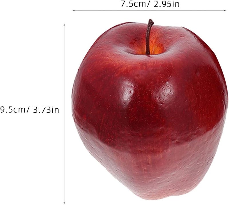 Luxshiny 8pcs Artificial Model Set, Lifelike Foam Simulation Fruit Decoration for Photography Props and Dining Table Centerpiece in Red - Image 2