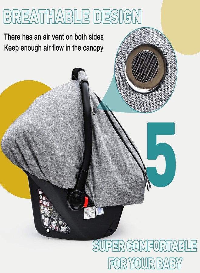 beatoutou Baby Car Seat Cover,Patented Waterproof Baby Carseat Cover for Boys & Girls,Infant Car Seat Cover Canopy for Girls,Windproof Car Seat Canopy for Boys, Keeps Babies Warm and Cozy (Gray) - Image 5