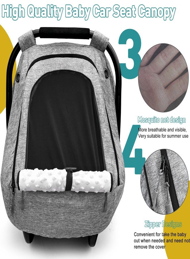 beatoutou Baby Car Seat Cover,Patented Waterproof Baby Carseat Cover for Boys & Girls,Infant Car Seat Cover Canopy for Girls,Windproof Car Seat Canopy for Boys, Keeps Babies Warm and Cozy (Gray) - Image 4