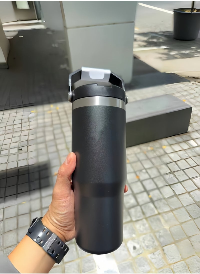 Generic - IceFlow Stainless Steel Tumbler - Vacuum Insulated Water Bottle for Home, Office or Car Reusable Cup with Straw Leak Resistant Flip Cold for 12 Hours or Iced for 2 Days, 30oz - Image 1