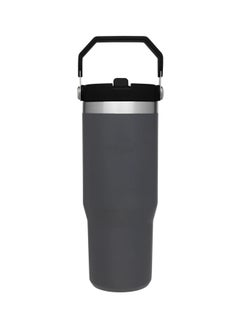 IceFlow Stainless Steel Tumbler - Vacuum Insulated Water Bottle for Home, Office or Car Reusable Cup with Straw Leak Resistant Flip Cold for 12 Hours or Iced for 2 Days, 30oz