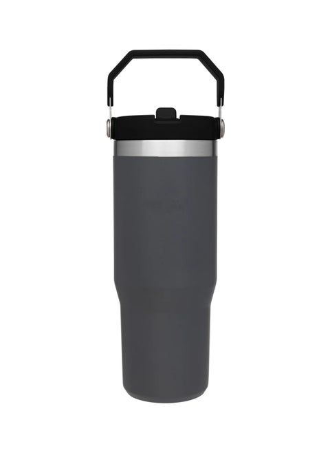 IceFlow Stainless Steel Tumbler - Vacuum Insulated Water Bottle for Home, Office or Car Reusable Cup with Straw Leak Resistant Flip Cold for 12 Hours or Iced for 2 Days, 30oz
