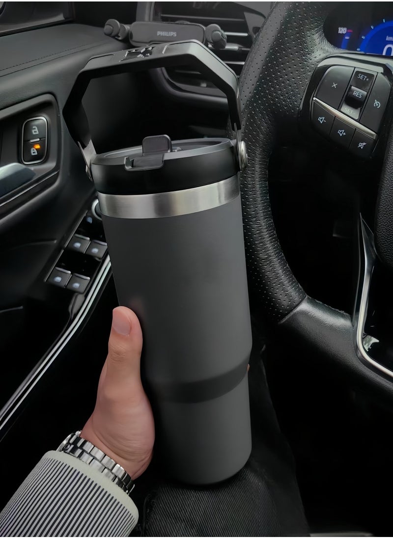 Generic - IceFlow Stainless Steel Tumbler - Vacuum Insulated Water Bottle for Home, Office or Car Reusable Cup with Straw Leak Resistant Flip Cold for 12 Hours or Iced for 2 Days, 30oz - Image 1