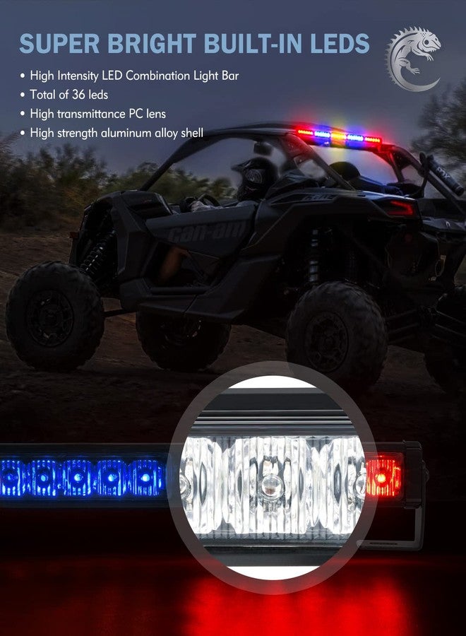 Lupar 30'' LED Chase Strobe Light Bar, Offroad Rear Chase Flashing Light Bar with Brake, Running, Reverse & Turn Signal Light Compatible with 1.75''-2'' Roll Bar for UTV, RZR, ATV (RBYBR) - Image 4