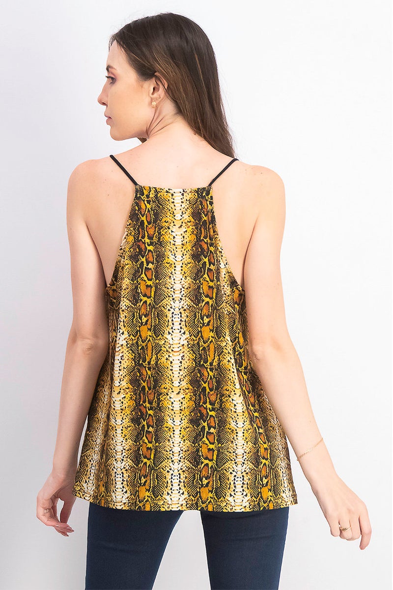 Mohito Women Animal Print Sleeveless Top, Yellow Combo - Image 2