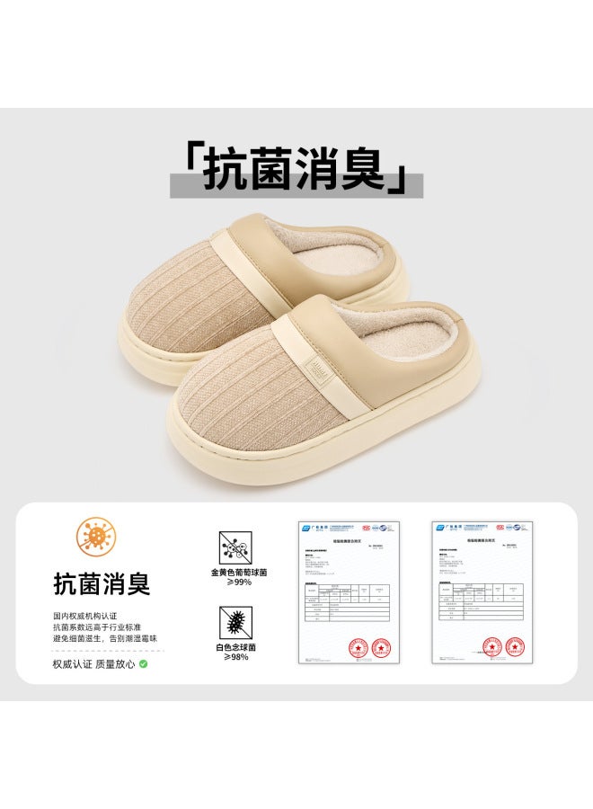 Cotton Slippers For Women, Autumn And Winter  New Style, Indoor Home Antibacterial, Anti-odor, Anti-slip, Warm Thick-soled Slippers For Men