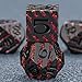 Maywin Decorative Inlay Metal Dice Set 7pcs Heavy Metal RPG Dice for DND Players and Collectors - Image 4
