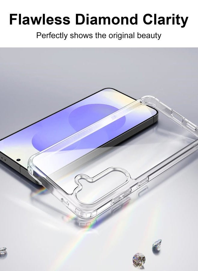 HOOMIL Case for Samsung Galaxy S25 6.2 Inch, Anti-Yellowing Transparent Phone Case, Shockproof Protective Cover - Crystal Clear - Image 3