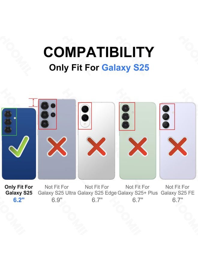 HOOMIL Case for Samsung Galaxy S25 6.2 Inch, Anti-Yellowing Transparent Phone Case, Shockproof Protective Cover - Crystal Clear - Image 2