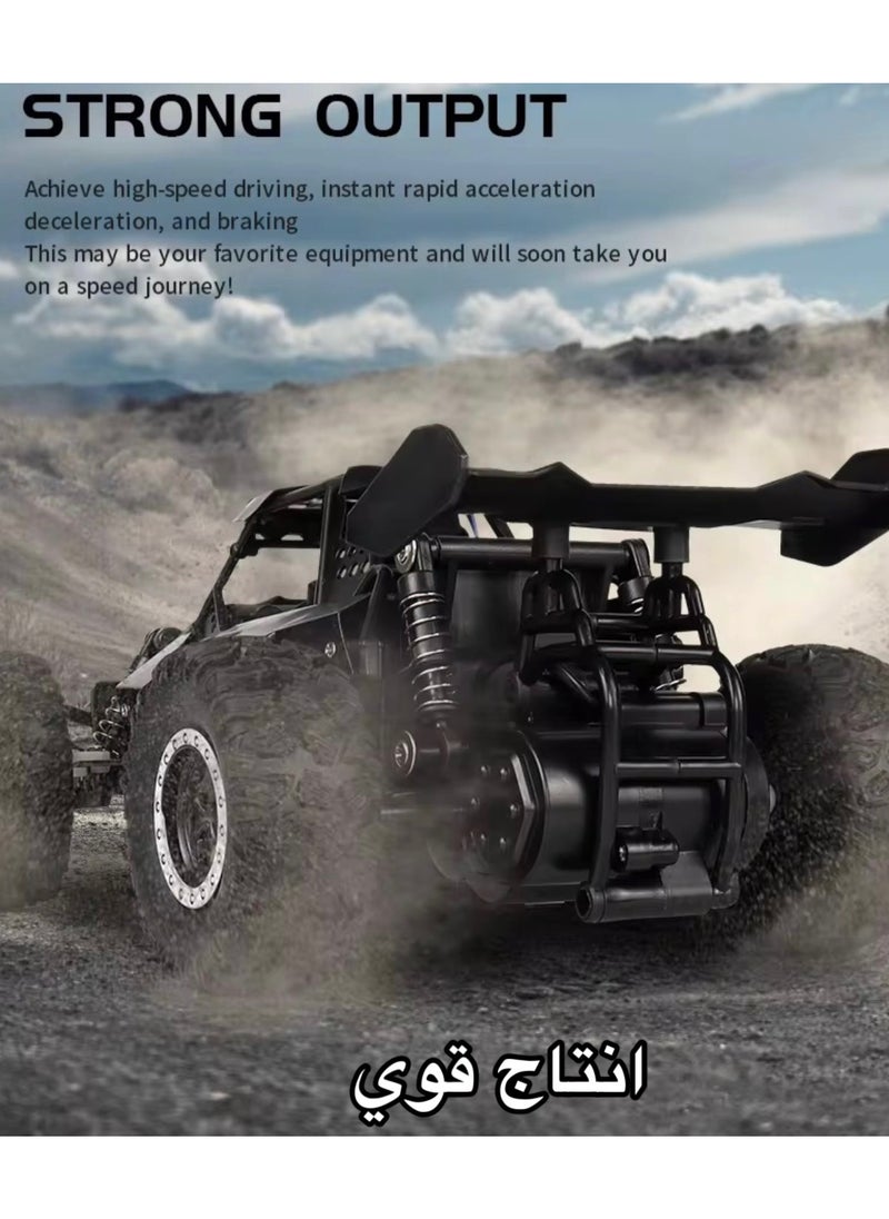 OVYA RC -2.4GHz  Remote Control Car 1:16 Alloy High-Speed 20KM/H Big Foot Off Road Racing Buggy With 2Battry for Kids/Boys/Girls Birthday Gift (Black)  - Image 3
