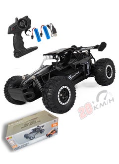 OVYA RC -2.4GHz  Remote Control Car 1:16 Alloy High-Speed 20KM/H Big Foot Off Road Racing Buggy With 2Battry for Kids/Boys/Girls Birthday Gift (Black)  - Image 1