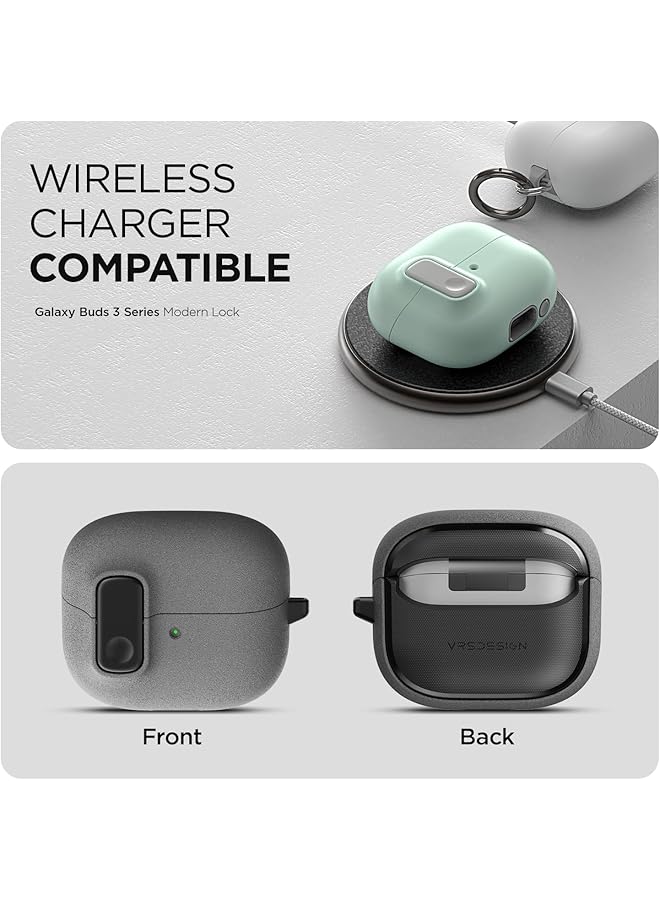 إيروريكس حافظة Modern Lock متوافقة مع Samsung Galaxy Buds3 وحافظة Galaxy Buds 3 Pro 2024 حماية قفل آمن مع حلقة تثبيت Lemonade - Image 4