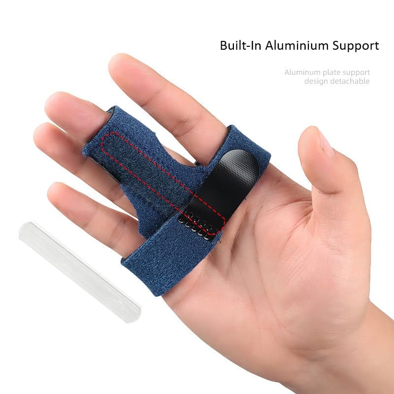 Cetaplast Multipurpose Finger Splint Support Also Works as a Bunion Splint | Adjustable All Fingers Orthopedic Splint with Aluminium Protective Plate Inside (Blue) - Image 2