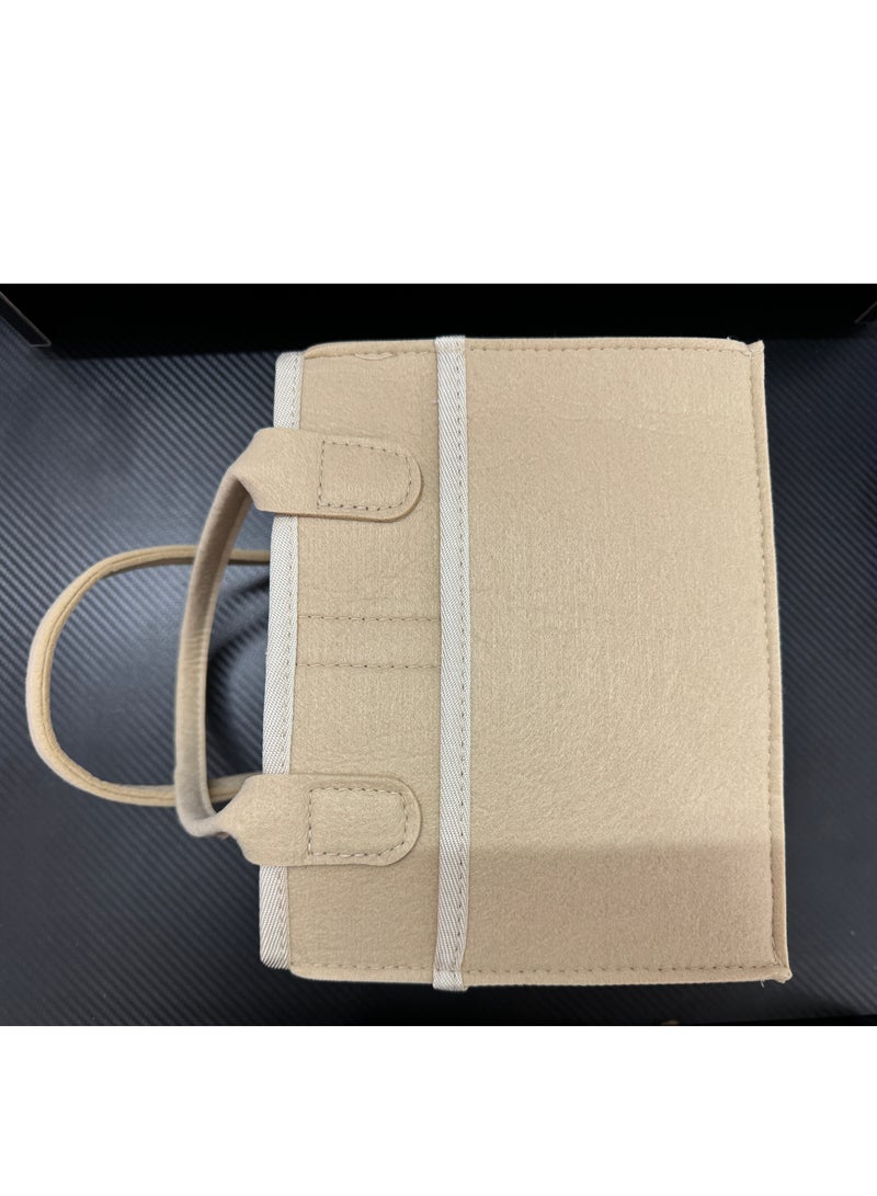 Baby Foldable Felt Diaper Caddy Storage Bag with Multi Pockets and Changeable Compartments - Image 3