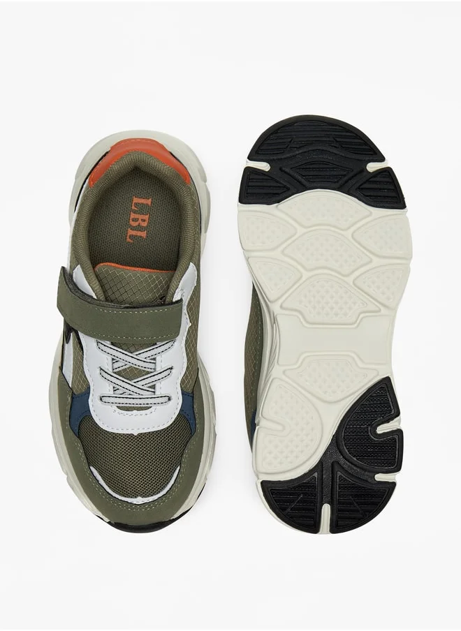 LBL by Shoexpress Panelled Sneakers with Hook and Loop Closure