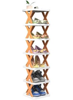 Generic Shoe Rack for Entryway, Shoe Organizer for Closet, 6 Tiers Tall Shoe Shelf Storage, Small Shoes Racks, Free Standing Narrow Vertical Shoe Rack Bedroom  - Image 1