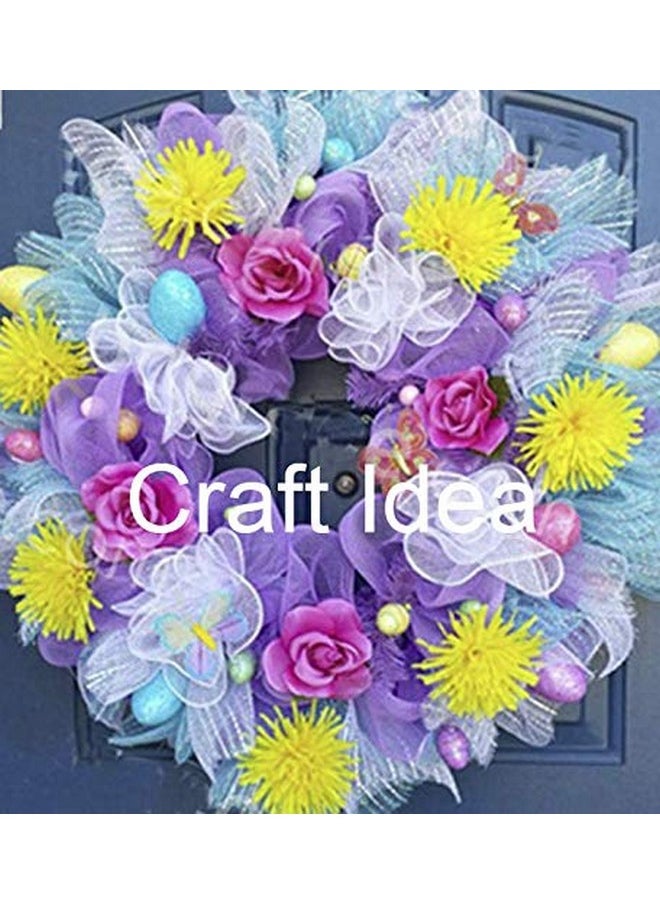 YY كرافت شريط شبكي من البوليستر المعدني Yycraft مقاس 6 بوصات × 30 قدمًا (10 ياردات) (أبيض)  - Image 4