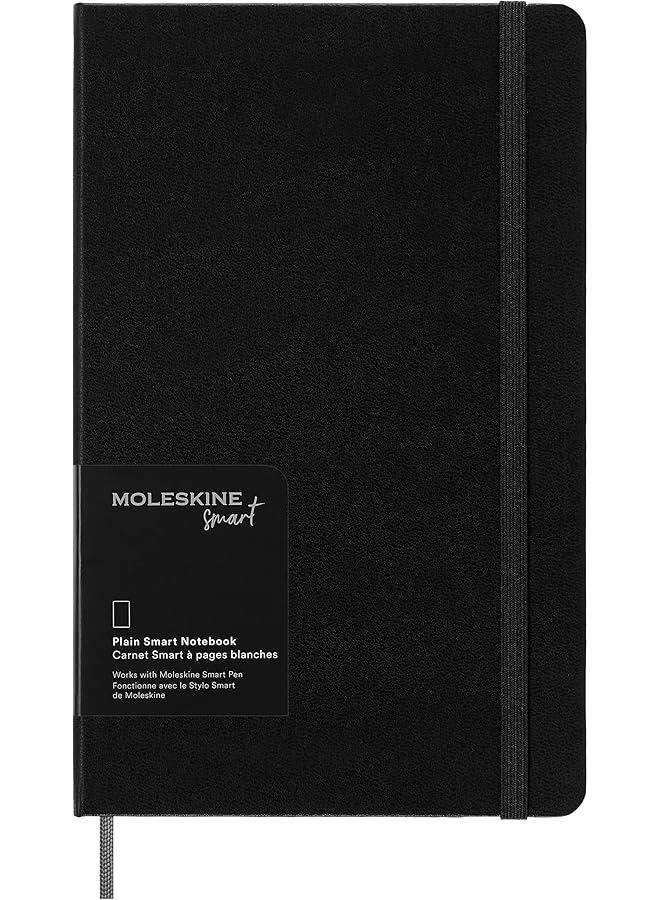 موليسكين دفتر ملاحظات ذكي كبير الحجم، غلاف أسود صلب، 5 × 8.25 - Image 1