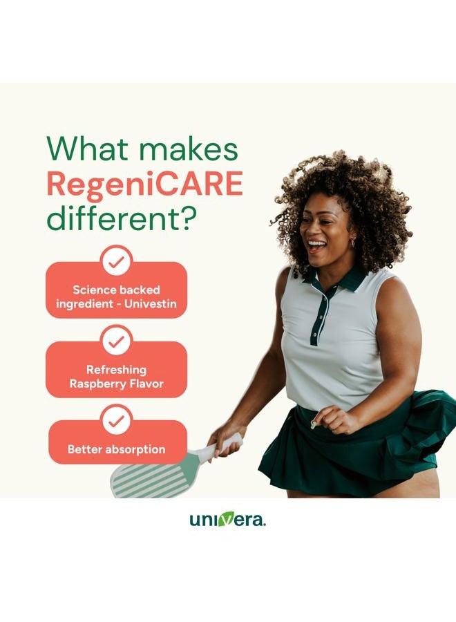 Univera ريجيني كير، جلوكوزامين، يونيستين، MSM، كوندرويتين، صحة المفاصل، سهل الحمل، نكهة التوت (30 حبة، 7 جرام عبوات فردية) - Image 5