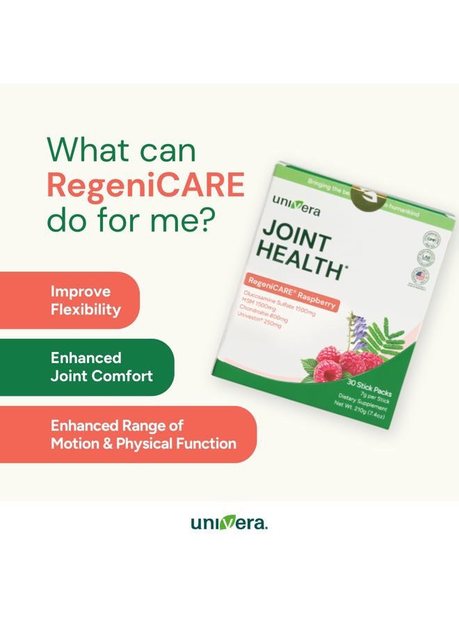 Univera ريجيني كير، جلوكوزامين، يونيستين، MSM، كوندرويتين، صحة المفاصل، سهل الحمل، نكهة التوت (30 حبة، 7 جرام عبوات فردية) - Image 4