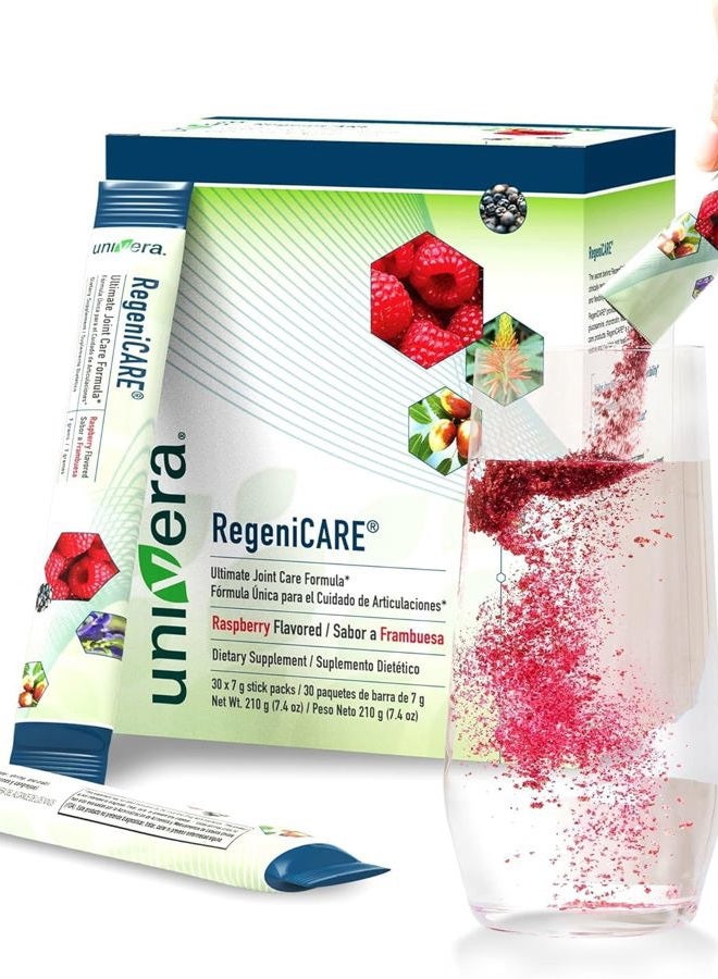 Univera ريجيني كير، جلوكوزامين، يونيستين، MSM، كوندرويتين، صحة المفاصل، سهل الحمل، نكهة التوت (30 حبة، 7 جرام عبوات فردية) - Image 1
