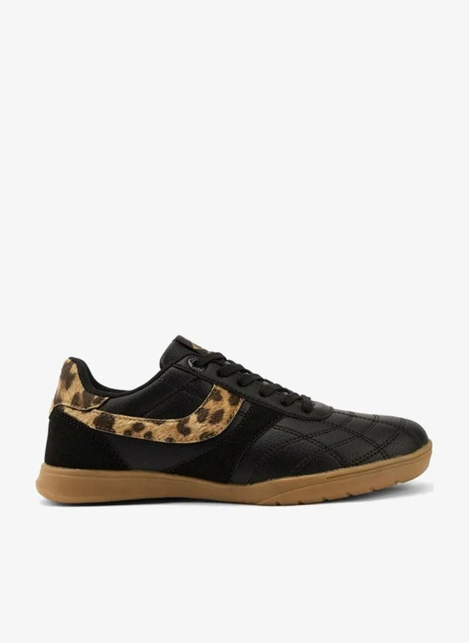 Lee Cooper Women'S Animal Print Lace-Up Sneakers