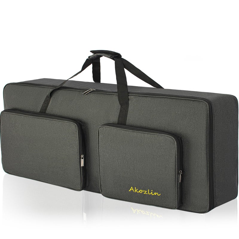 AKOZLIN 61-Key Full Padded Keyboard Gig Bag, 41.7”×17.3”×6.3”Portable Electric Piano Keyboard Case Foldable Bag - Image 1