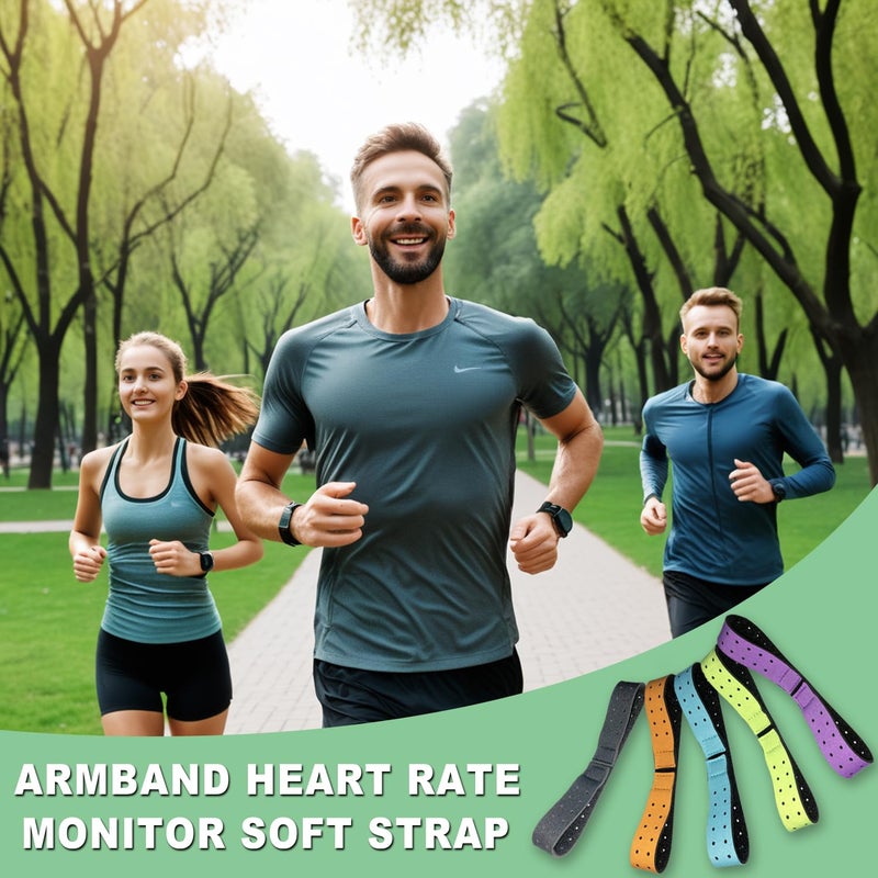 MaehSab 5 Pcs Replacement Armband Strap Heart Rate Monitor Band Soft Compatible with OTF, Orange Theory Fitness Adjustable Armband Strap (0.8 x 14.2 Inch) - Image 4