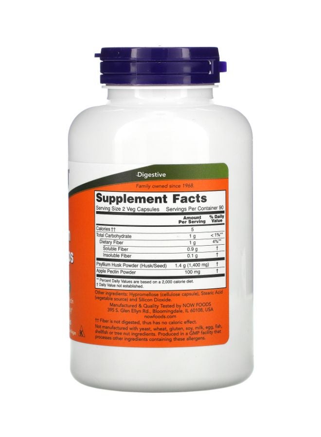 ناو فودز مكمل غذائي بقشر السيلليوم بتركيز 700 ملجم - 180 كبسولة - Image 2