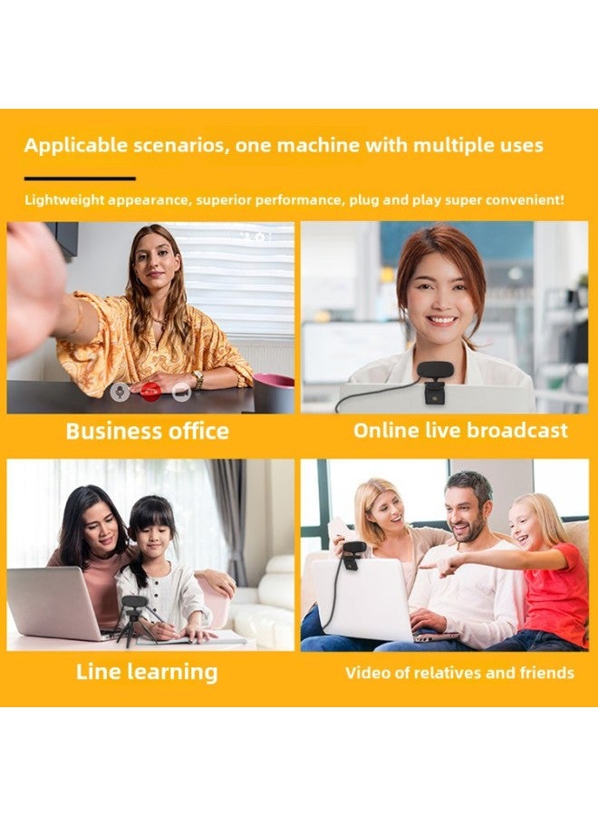 4K Computer Camera Desktop Notebook Webcam With Fill Light 1080p HD Webcam-Color:Black - Image 5