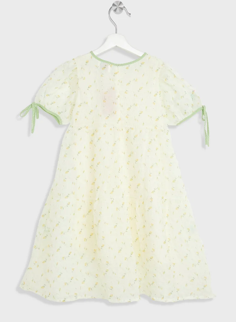 Pinata Girls Puff Sleeve Tulle Dress