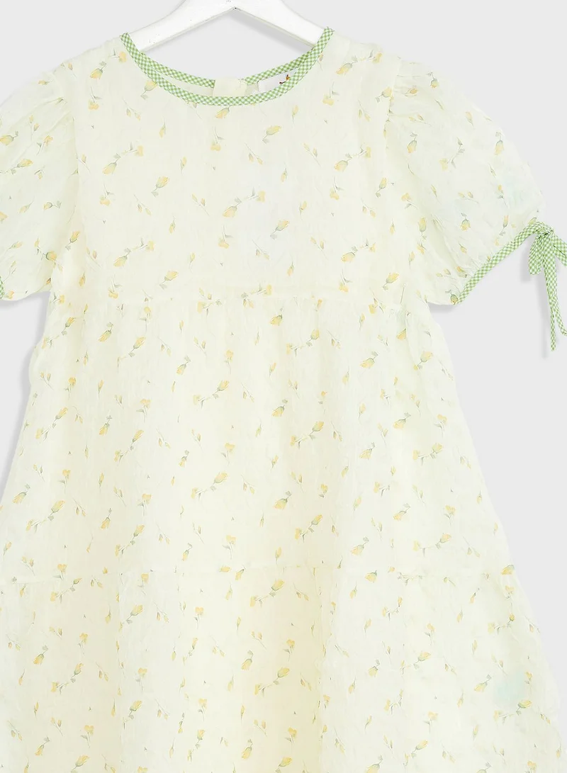 Pinata Girls Puff Sleeve Tulle Dress