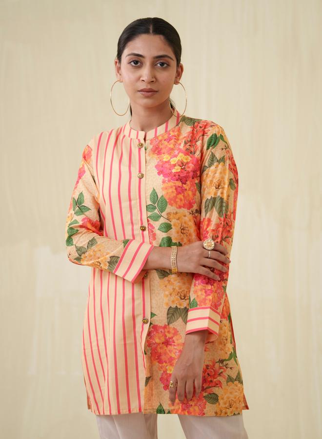 DW Floral Printed Longline Top and Trousers Co-Ords - Image 2