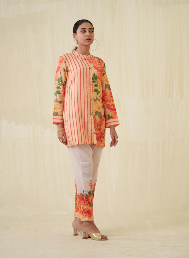 DW Floral Printed Longline Top and Trousers Co-Ords - Image 5