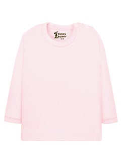 Funny Bunny Pack Of 2 Plain Color Long Sleeve Undershirt For Baby Girl  - Image 3