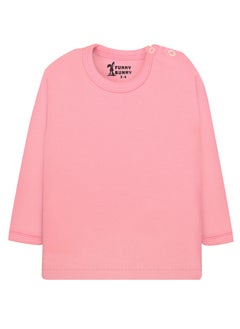 Funny Bunny Pack Of 2 Plain Color Long Sleeve Undershirt For Baby Girl  - Image 4