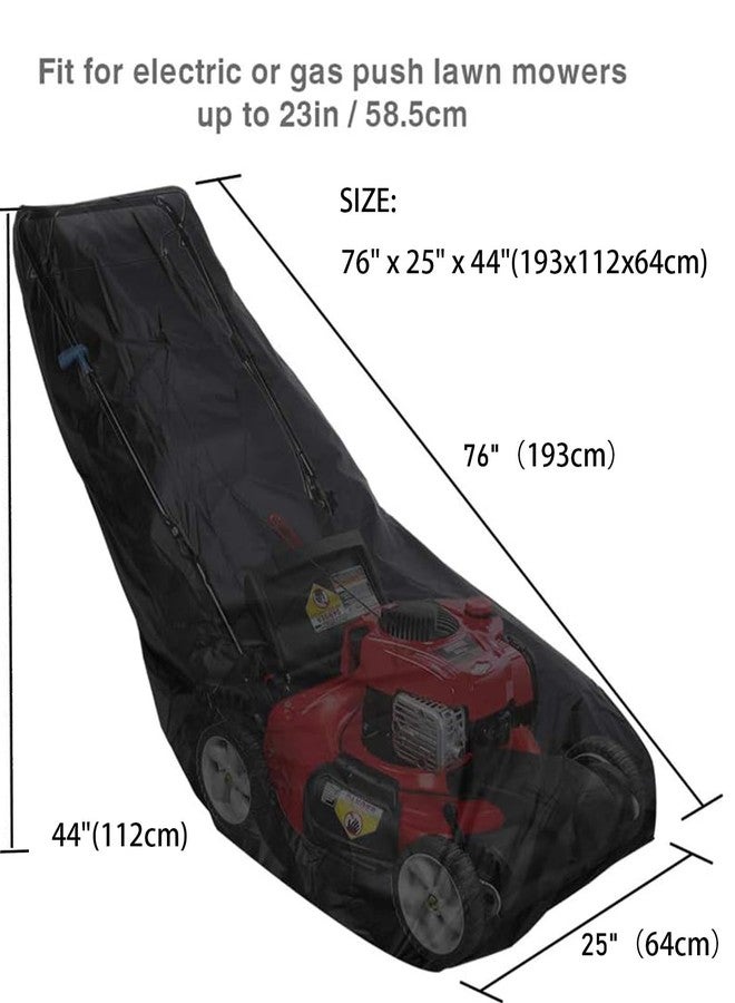 Moyubath Lawn Mower Cover,Waterproof Heavy Duty Push Mower Covers,Dust UV Protection Universal Oxford Lawn Mower Cover with Drawstring & Storage Bag(76" x 21" x 44") - Image 2