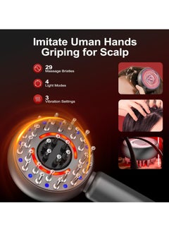 Dominy Scalp Massaging Brush with Oil Applicator - Cordless Electric Massager for Scalp & Hair, 3 Vibration Modes & EMS Massage, Portable Scalp Messenger For Hair & Head Relaxation at Home or Travel  - Image 2