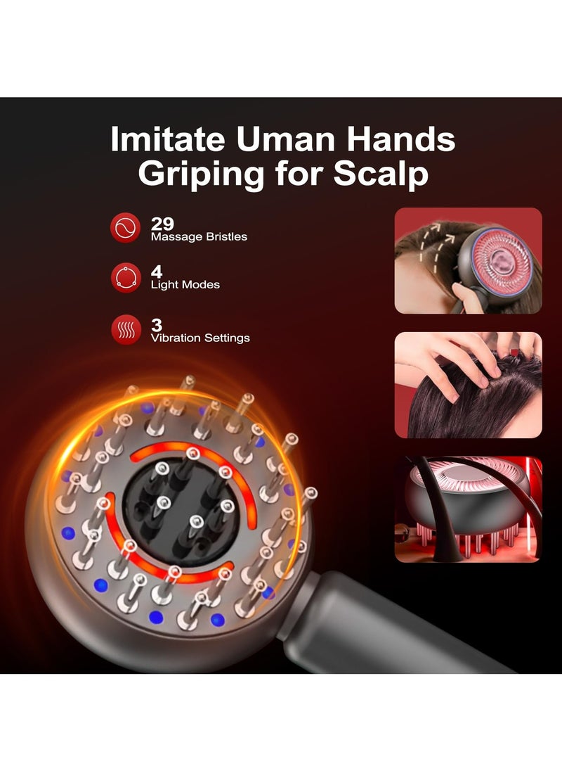 Dominy Scalp Massaging Brush with Oil Applicator - Cordless Electric Massager for Scalp & Hair, 3 Vibration Modes & EMS Massage, Portable Scalp Messenger For Hair & Head Relaxation at Home or Travel  - Image 2