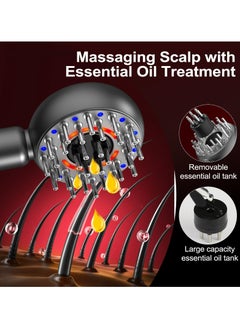 Dominy Scalp Massaging Brush with Oil Applicator - Cordless Electric Massager for Scalp & Hair, 3 Vibration Modes & EMS Massage, Portable Scalp Messenger For Hair & Head Relaxation at Home or Travel  - Image 3