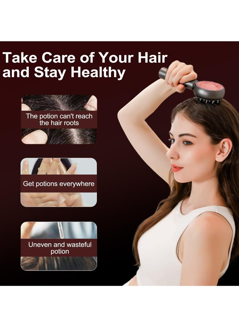 Dominy Scalp Massaging Brush with Oil Applicator - Cordless Electric Massager for Scalp & Hair, 3 Vibration Modes & EMS Massage, Portable Scalp Messenger For Hair & Head Relaxation at Home or Travel  - Image 5