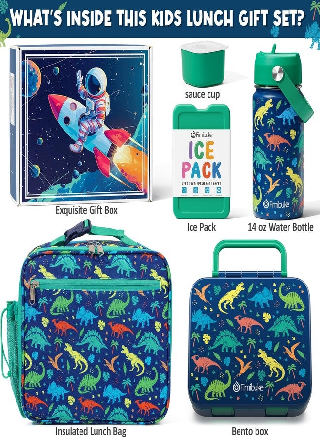 Fimibuke Bento Lunch Box for Kids - Toddler Snack Bento Box Container with 3 Compartments, Stainless Steel Water Bottle, Insulated Lunch Bag, Ice Pack Set for Ages 3-12 Girl Boy Daycare Back to School - Image 2