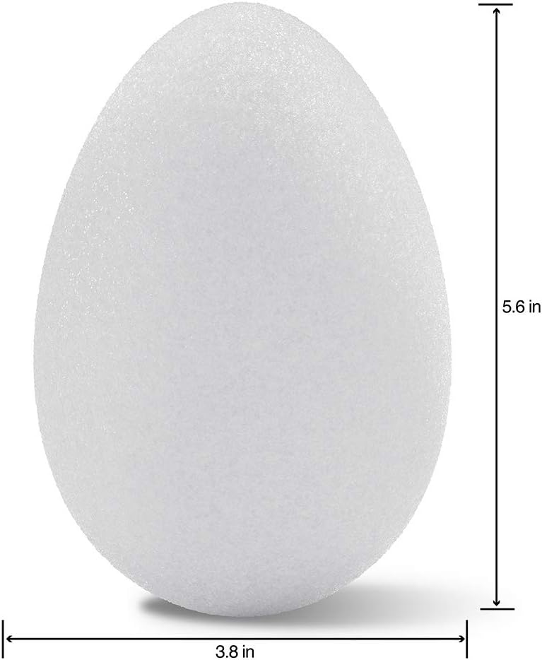 FloraCraft CraftFōM Egg - 3.8 Inch x 5.6 Inch White Foam for Arts and Crafts - Image 2