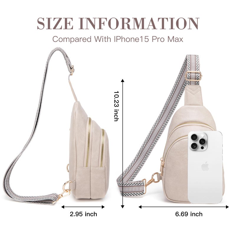 Viverte Crossbody Bags for Women Initial Sling Bag Cross Body Fanny Packs Personalized Gifts for Mom Women Wife (Cloud Gray-A) - Image 4