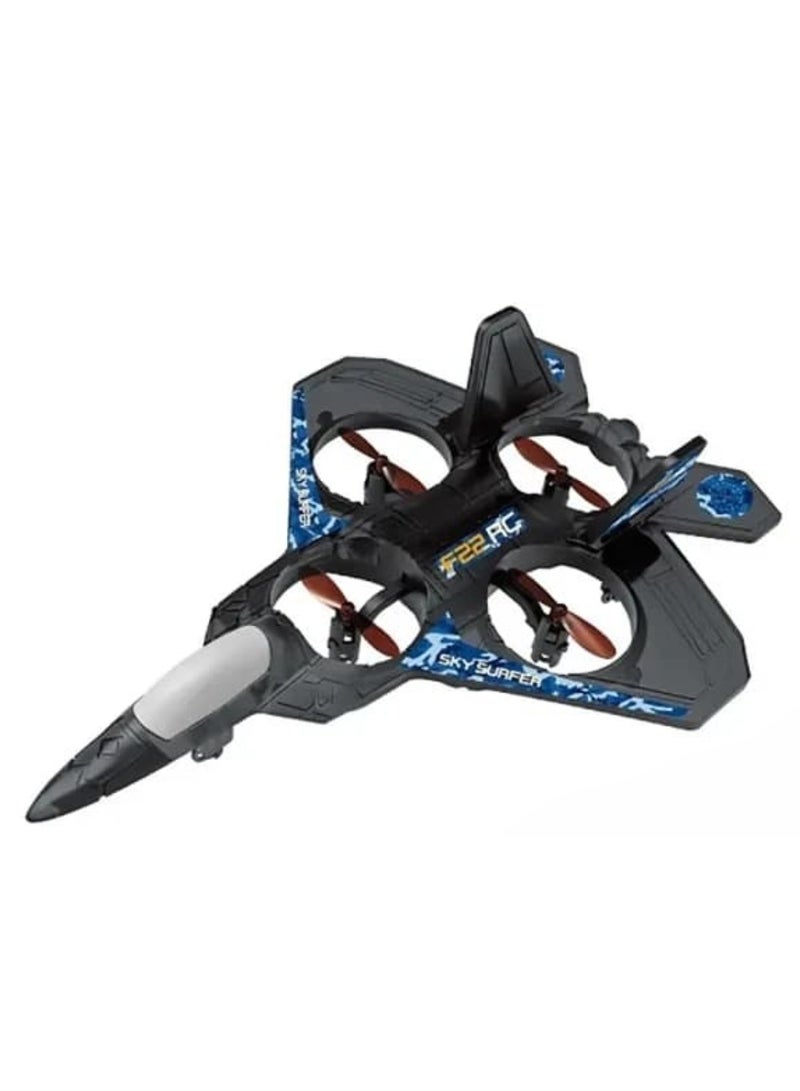 RC Plane Toy with Auto Hover – 6-Axis Gyro, 2.4GHz Remote Control Fighter Jet with 3D Flips, Easy Fly Function, Stunt Glider – EPP Foam Aircraft Drone for Adults (Black)  - Image 2