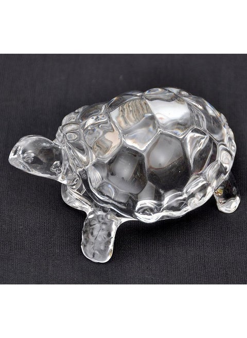 odishabazaar Crystal Turtle Tortoise for Feng Shui and Vastu for Career and Luck Showpiece, Transparent, Standard (UZ- HOBW -5H79), 1 Piece