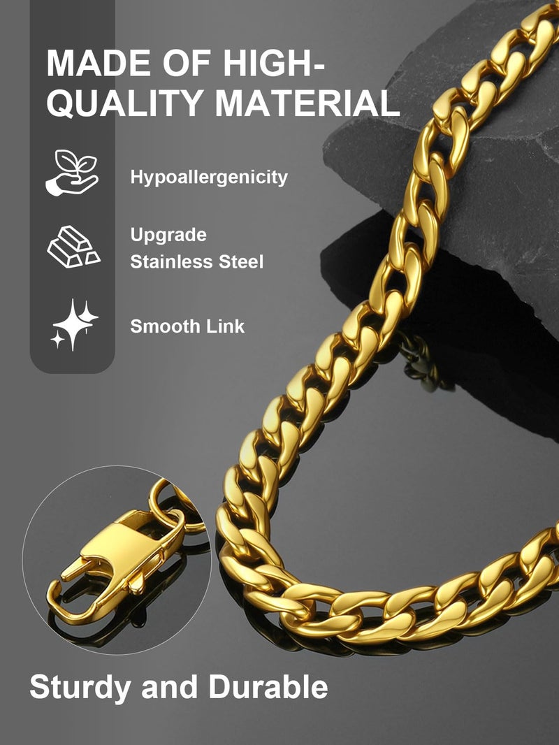 ChainsPro Mens Chunk Gold Curb Chain 12MM 18K Gold Plated Necklace Jewelry Gift Heavy Duty Necklace - Image 4