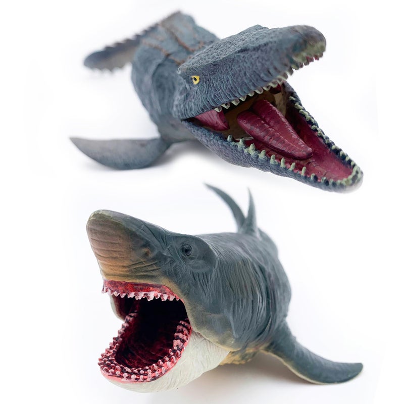 Higherbros Mosasaurus Shark Toys with Openable Jaws The Megalodon 11 Ocean World Realistic Marine Animal Creature Action Figure - Image 2
