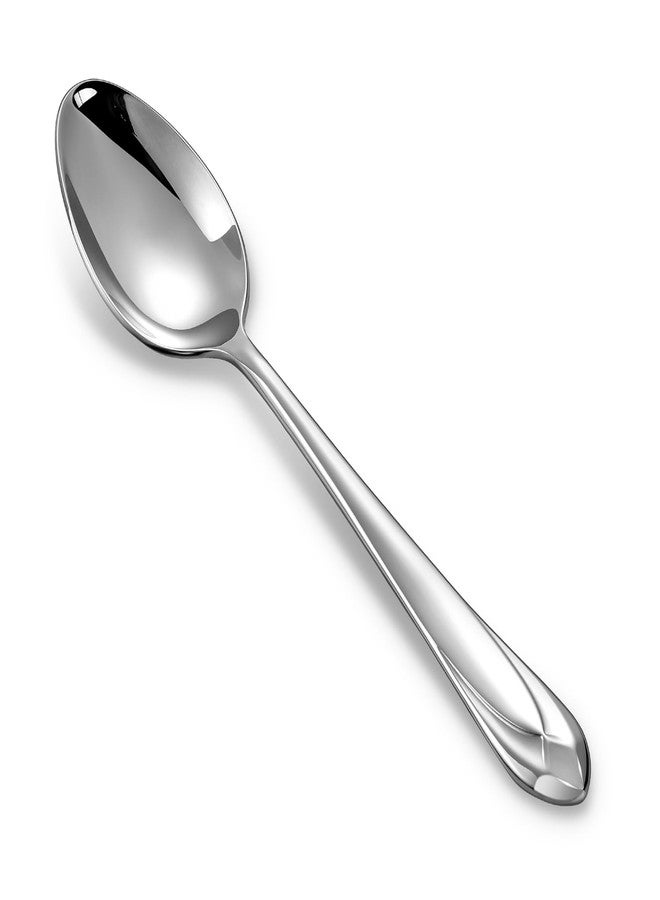 KEAWELL Premium Astra 4-Piece 6.4 inch Spoon Set – Mirror-Finished 18/10 Stainless Steel with Diamond-Faceted Handles Dishwasher Safe for Modern Dining (4, Teaspoons) - Image 1