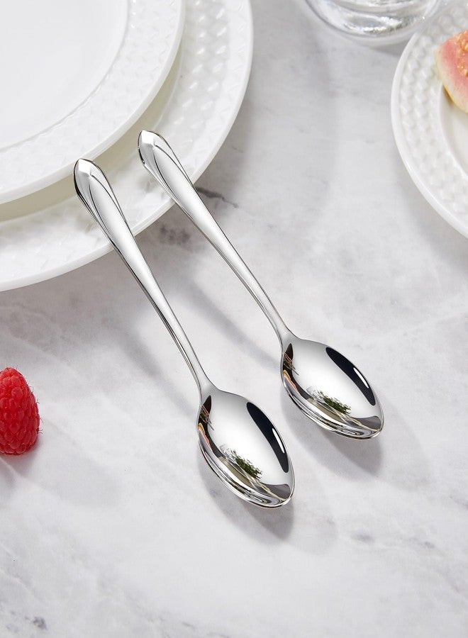 KEAWELL Premium Astra 4-Piece 6.4 inch Spoon Set – Mirror-Finished 18/10 Stainless Steel with Diamond-Faceted Handles Dishwasher Safe for Modern Dining (4, Teaspoons) - Image 3